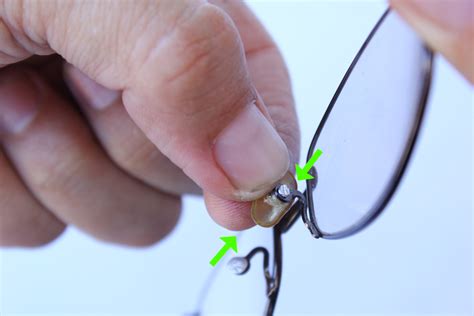 repair nose piece on glasses.